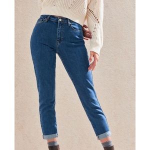 pacsun high rise dark indigo blue mom jeans 👖